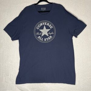 CONVERSE Men's Chuck Taylor All Star T-Shirt Light Navy Size X-Large